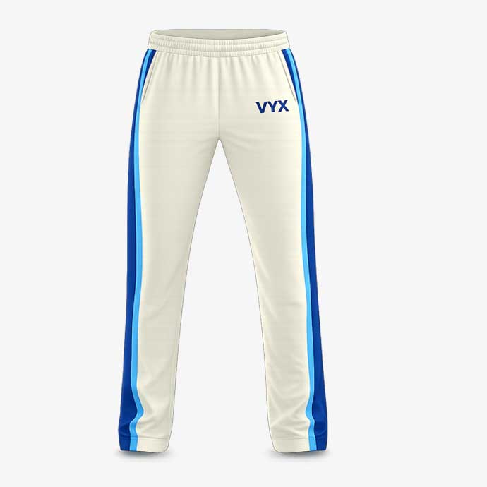 OverLine White Blue Cricket Trousers front view.jpg
