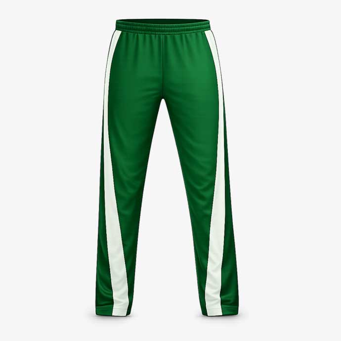 PitchAxis Green White Cricket Trousers front view.jpg