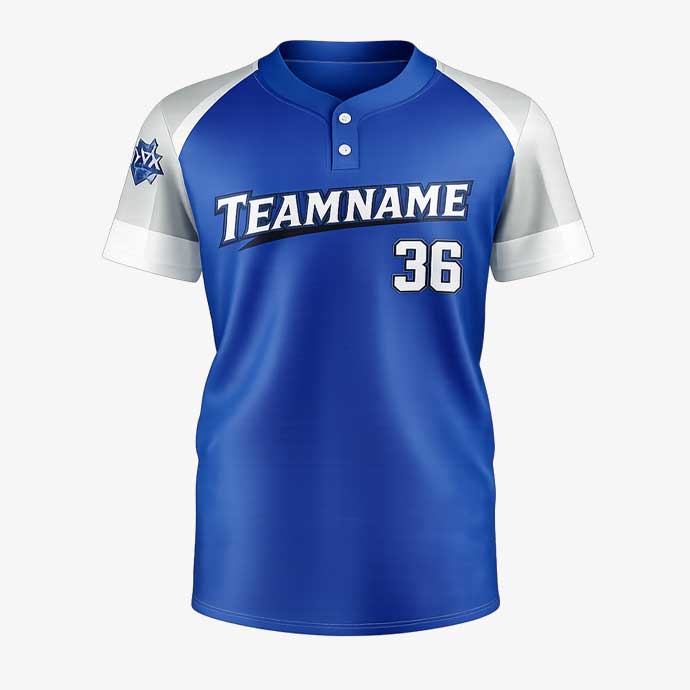 PlayDiamond Blue White Baseball Softball Jersey front view.jpg