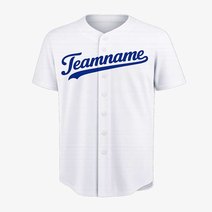 BaseRidge White Baseball Softball Jersey front view.jpg