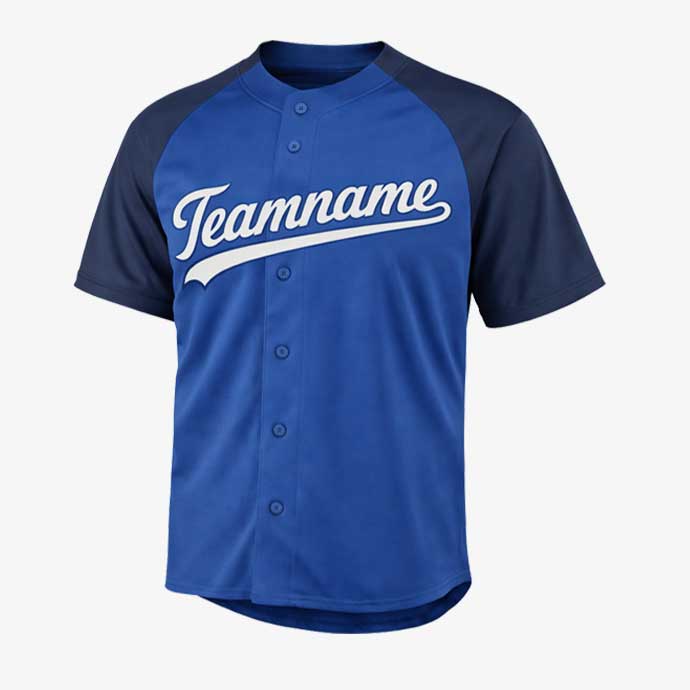 StrikeNine Blue Baseball Softball Jersey front view.jpg