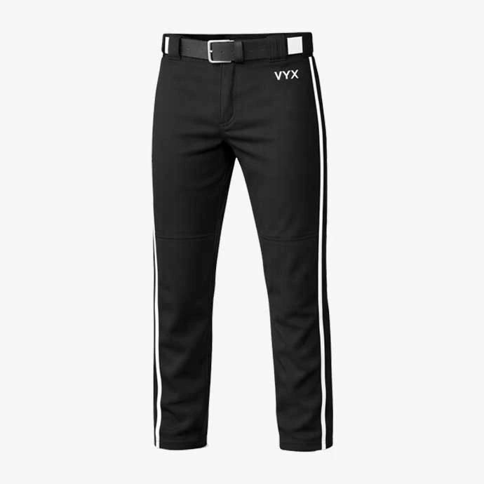 InningCraft Black Baseball Softball Pants front view.jpg