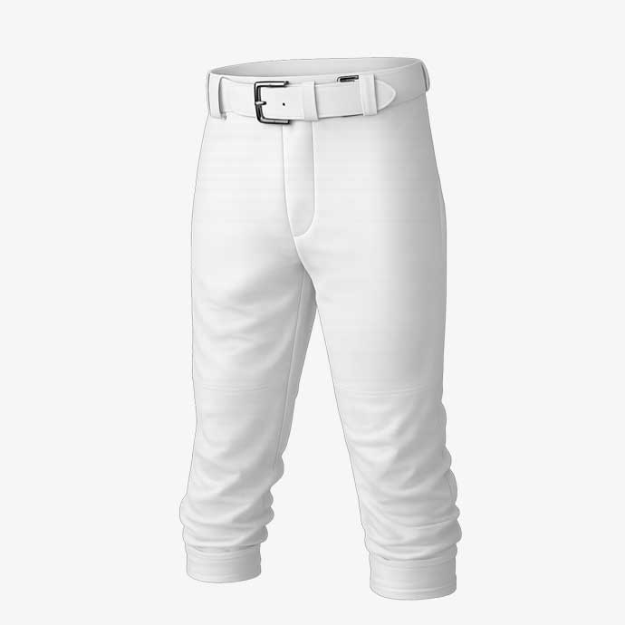 PlayNineX White Baseball Softball Pants front view.jpg