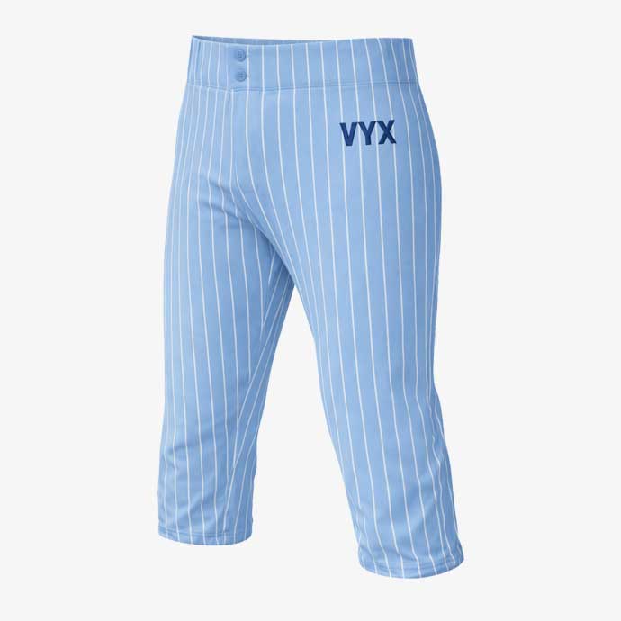 StrikeArc Light Blue Baseball Softball Pants front view.jpg