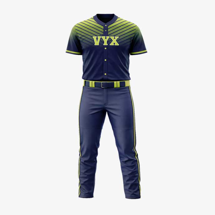 SluggerForm Navy Green Baseball Softball Uniform Set front view.jpg