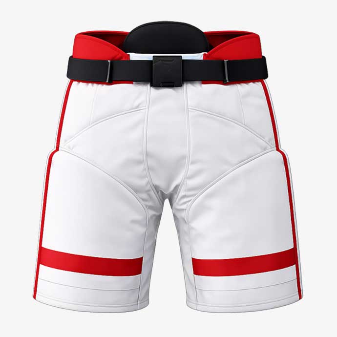 IceVector White Red Ice Hockey Pants front view.jpg