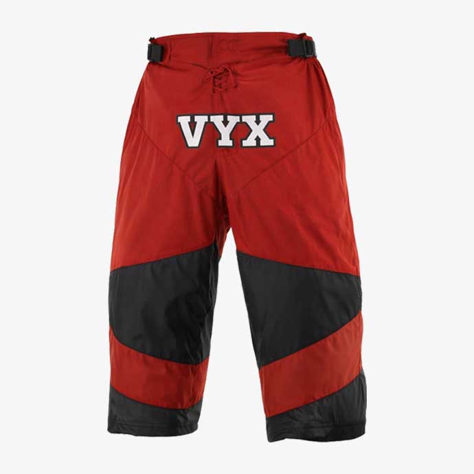 RinkVortex Red Black Ice Hockey Pants front view.jpg