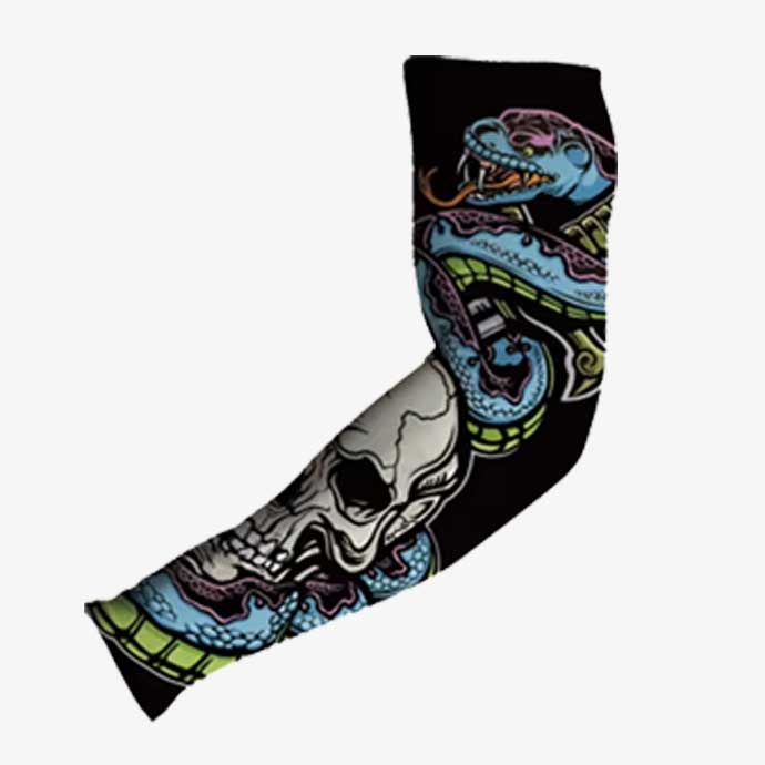 VYX Venom skull serpent compression arm sleeve 3-4 view