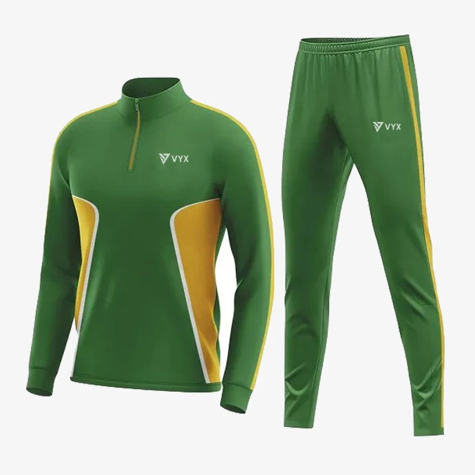 VYX Apex green training tracksuit set front view