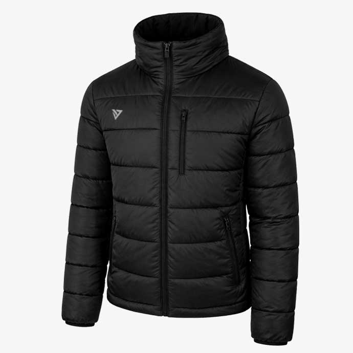 ThermoLite Black Insulated Performance Jacket Front View