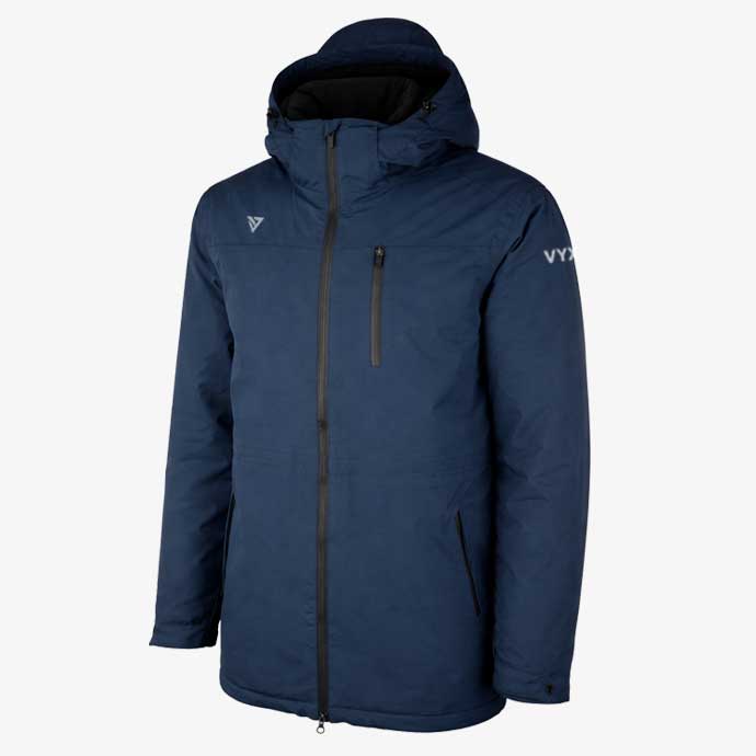CoachPro Navy Coach Parka Front View