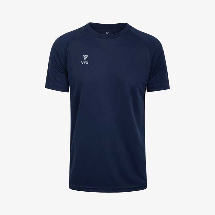MotionPro navy gym training shirt front view performance sportswear