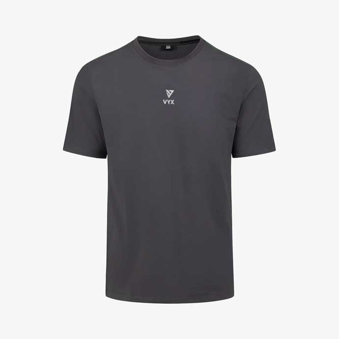 Essential charcoal training t-shirt front view performance teamwear