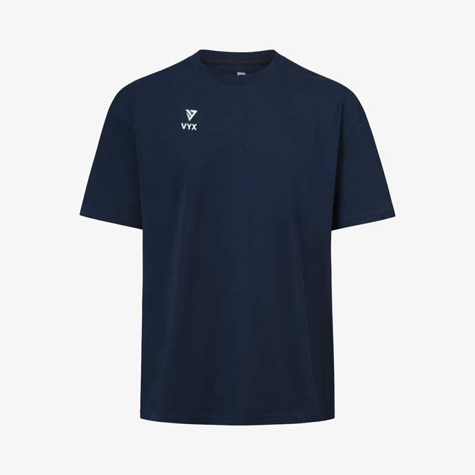 SquadPack navy training t-shirt front view performance teamwear