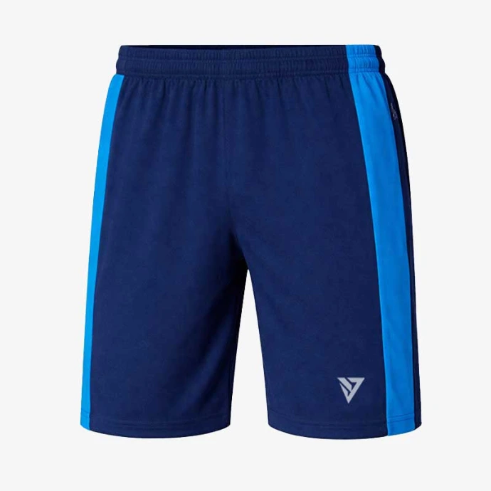 SideStrike Navy Performance Football Shorts front view
