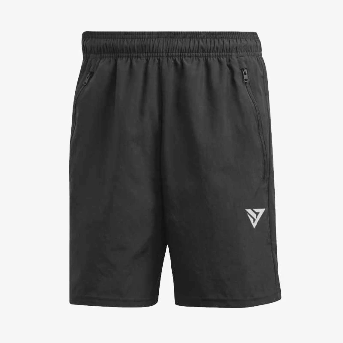 TitanMove Black Woven Training Shorts front view