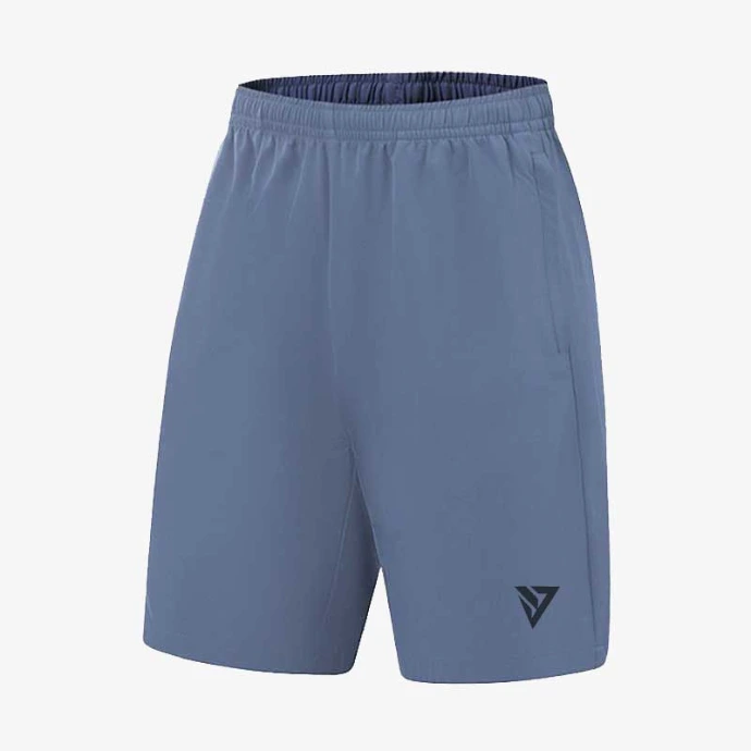 StrideX Blue Fitness Shorts front view