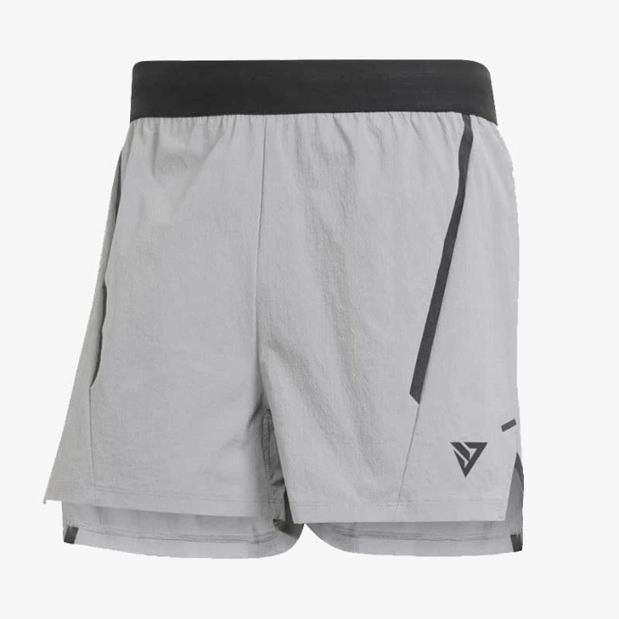 AeroShift Grey 2-in-1 Performance Shorts front view