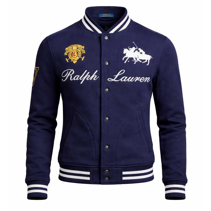 Hallmark Navy Varsity Jacket Front View