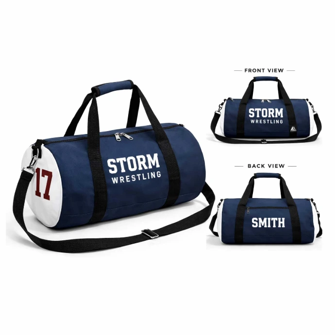 PowerPack Custom Wrestling Duffle Bag with Team Name and Player Number