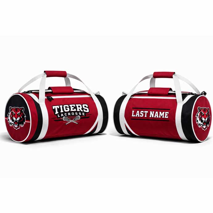 EliteCarry Custom Lacrosse Duffle Bag with Team Logo and Player Name