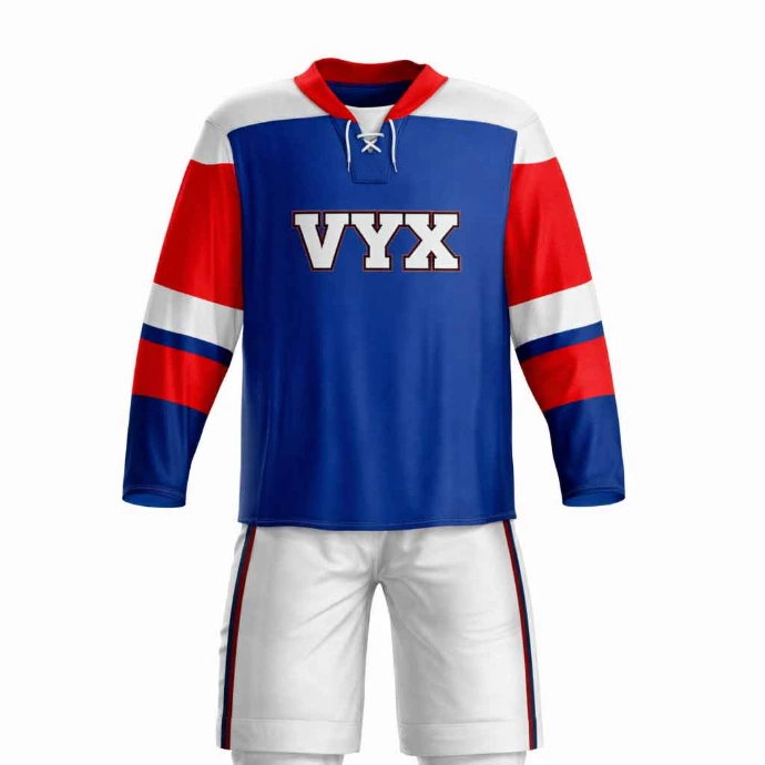 FrostEdge custom ice hockey jersey and shorts uniform set