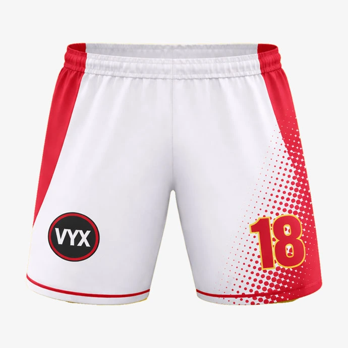 Goalion White Red Soccer Shorts front view.jpg